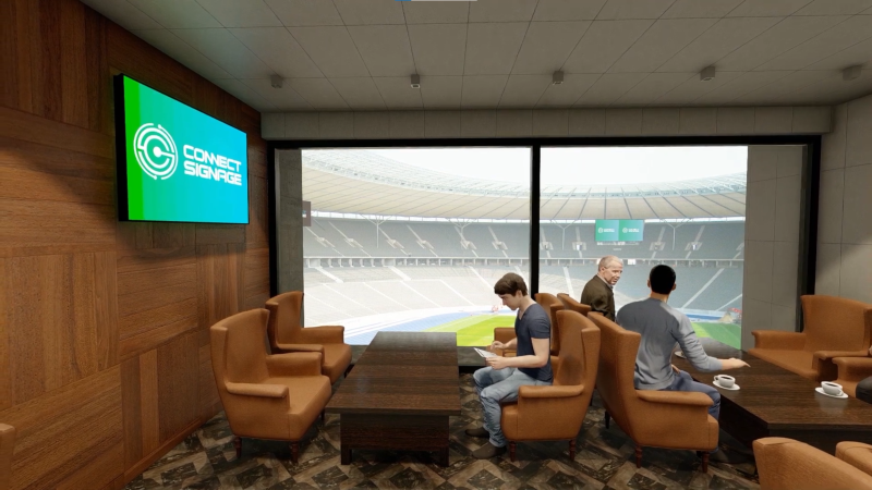 Digital Signage im Stadion von connectSignage